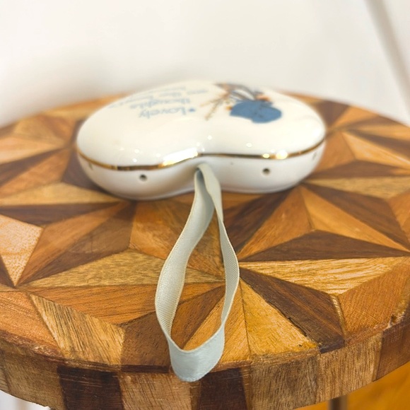 70's Vintage Holly Hobbie Pomander Holly Hobby Blue Girl Heart Shaped Porcelain - Picture 9 of 10